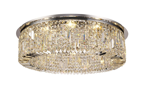 Zula Round Flush Chandelier 12 Light